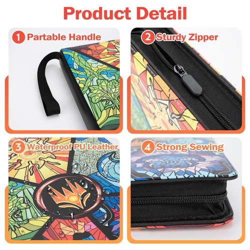 9 Pocket Card Binder for MTG/YGO/PTCG/Game Cards, Holds 900 Cards,Premium Card Collector Book for TCG Players,Toys Gifts for Kids(MTG-5)