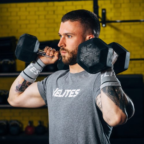Velites I Flexible Fabric Wristband in I Provides Support and Safety for Your Workouts I Better Grip on The bar I Maximum Protection for The Skin I One Size fits All (Unic Size, Grey)