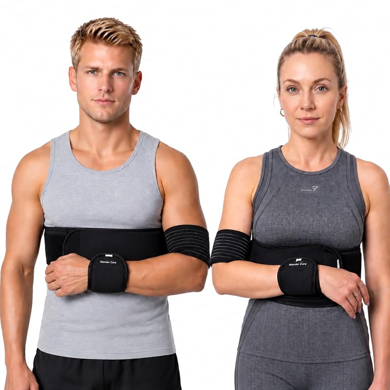 Shoulder Immobilizer Arm Sling with Adjustable Belt - Clavicle Support Brace, 28-38 in - Black