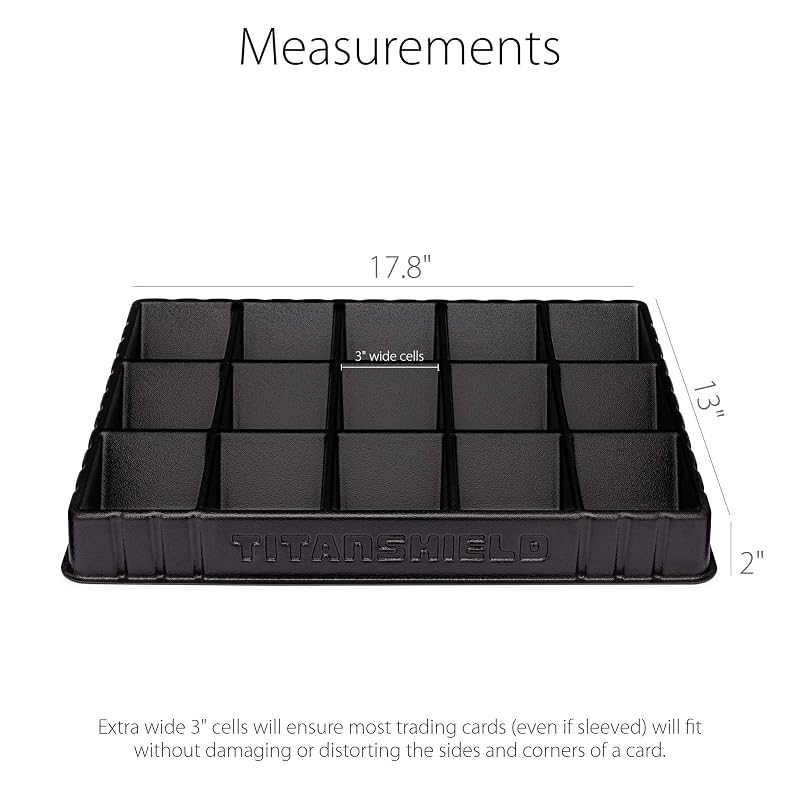 TitanShield 15-Cell Card Sorting Tray - Stackable Heavy Duty Sleeved Cards Only