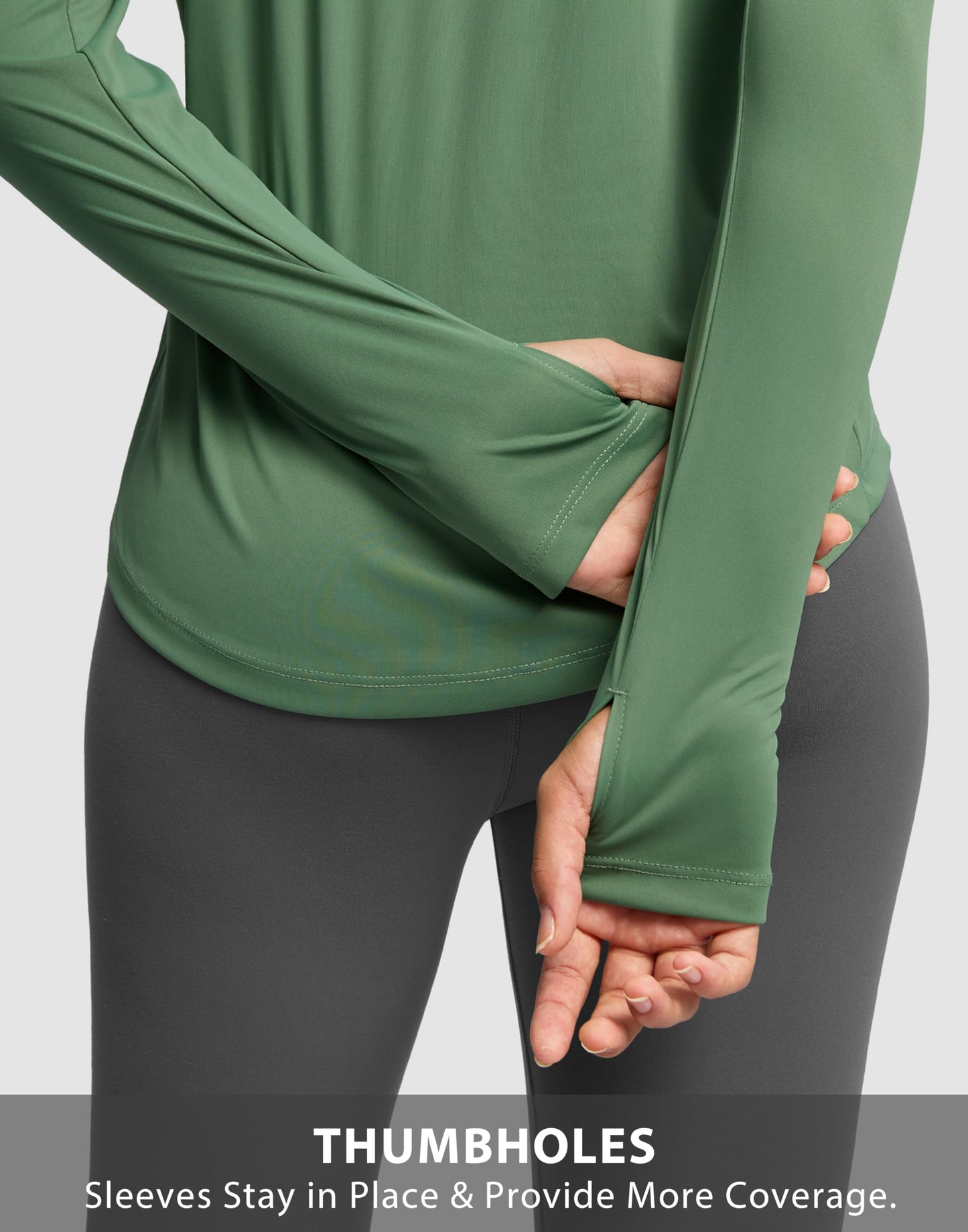 Soothfeel Lightweight Long Sleeve Workout Tops for Women Gym Running Athletic UPF 50+ Sun Shirts Tees Moisture Wicking