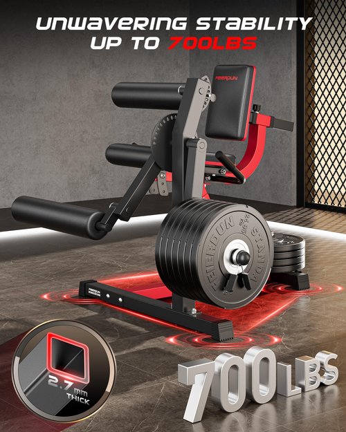 FEIERDUN 4-in-1 Adjustable Leg Extension Curl Machine - 700lbs Capacity Leg Extension Machine for Lower Body Workouts - Adjustable Leg Curl Machine, Home Gym Weight Machine