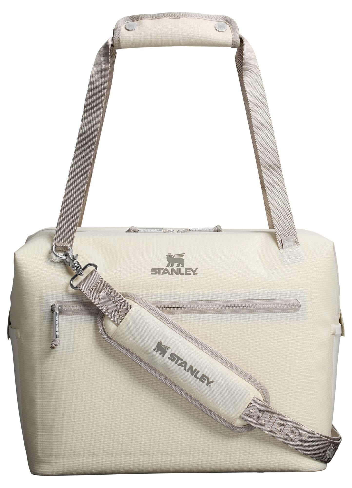 STANLEY All Day Julienne Max Soft Cooler Bag and Lunch Box 20 Quarts | 30 Can Cooler with Handles and Strap | Stays Cold for a Day | Insulated Travel Bag with Zipper | BPA-Free | Cream