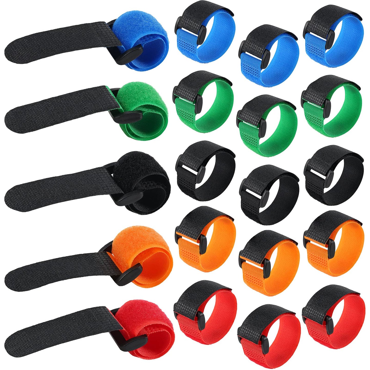 Riakrum Fishing Rod Straps Rod Ties Fishing Pole Belt Straps Holder Strap(Multi Color,20 Pieces)