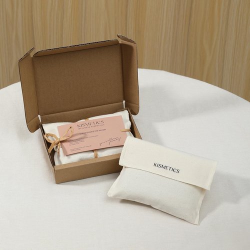 KISMETICS - Natural Crystals Weighted Eye Pillow for Relaxation, Sleeping, Yoga, SPA and Travelling, Cooling Eye Pillow, Reusable and Good Relaxation Gifts for Women(Clear Quartz)
