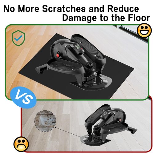 Ellipse Leg Exerciser Machine Mat, Non-Slip Workout Mat for Under Desk Ellipticals, Suitable for Electric Seated Foot Pedal Exerciser, Improves Machine Stability & Protects The Floor