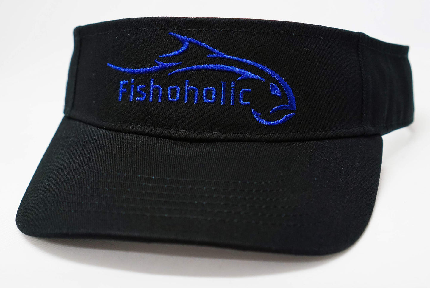 Fishoholic Sun Fishing Visor for Women and Men who Fish Golf Run Hike, Fishaholic Fishing Gift Black