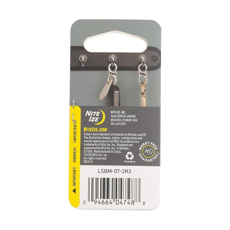 S-Biner MicroLock Spectrum 2-Pack Locking Keychain Carabiners (Stainless Steel)