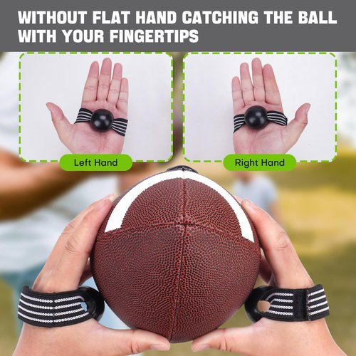 Nezylaf American Football Catching Trainer Band, Rugby Football Catching Receiver Trainers, Football Receiving Training, Volleyball Catching Training Hand Strap Beginner Practice Fingertip