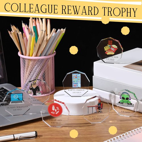 30 Pcs Funny Appreciation Awards Gifts Bulk Little Clear Acrylic Reward Medallions Funny Trophy Gifts for Employee Coworker Teacher Nurse Office Team(Employee)