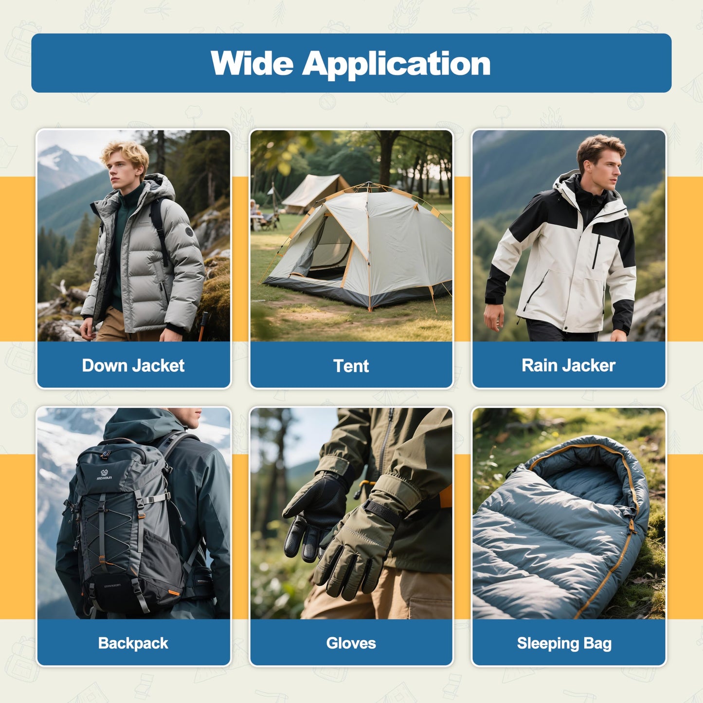 KING MOUNTAIN Self Adhesive Nylon Fabric Repair Patch, 5×8 Inches 8 Pcs, Quick Down Jacket Repair Patch, Waterproof Outdoor Gear Patch Kit for Tent,Backpacks,Umbrella, Gloves(Army Green)
