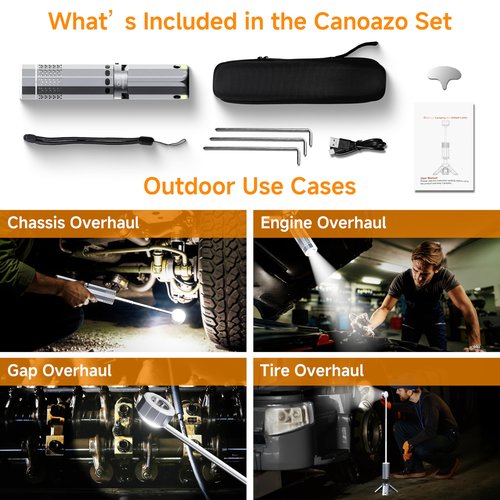 Rechargeable 21000mAh Camping Light, Telescopic Camping Lights, Collapsible Magnetic Camping Lantern with Stand IPX6 Waterproof Flashlights, Camping Lamp for Emergency, Hiking