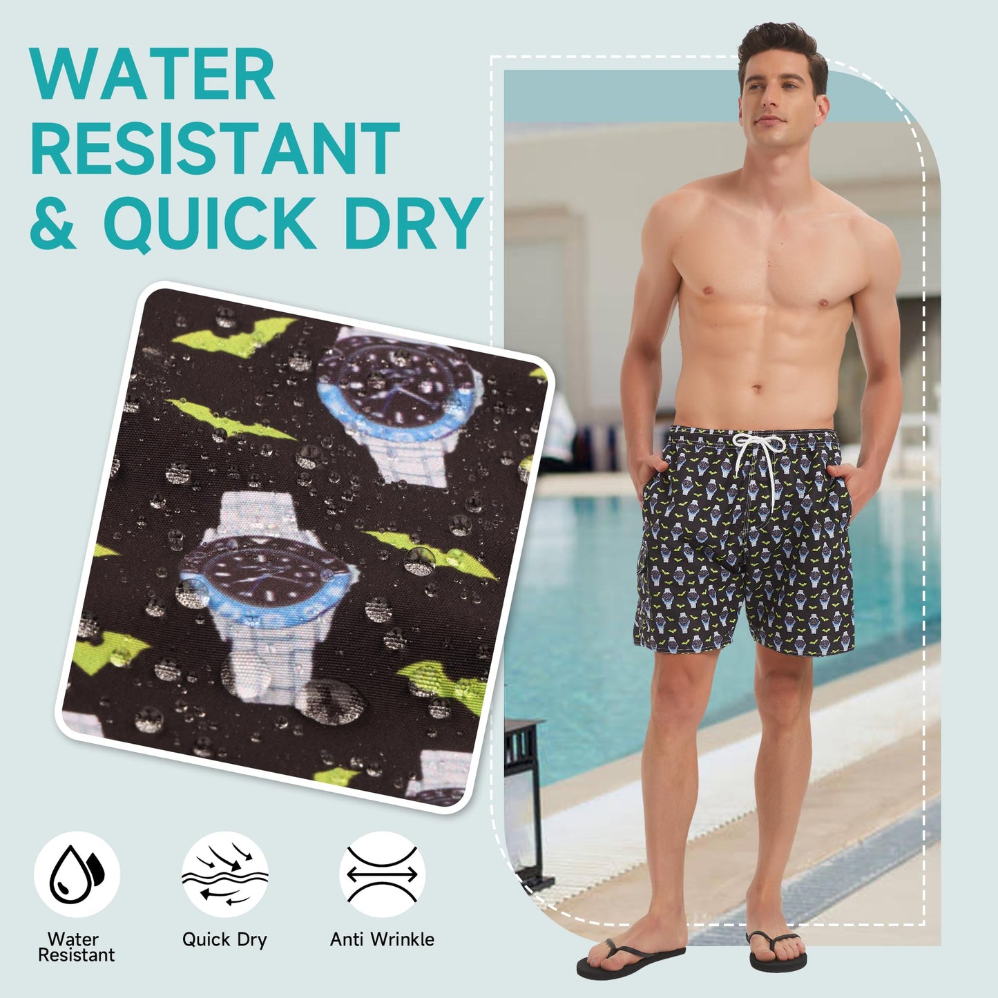 Srnede Mens Swim Trunks Swimsuit Trunks Swim Shorts Swimwear