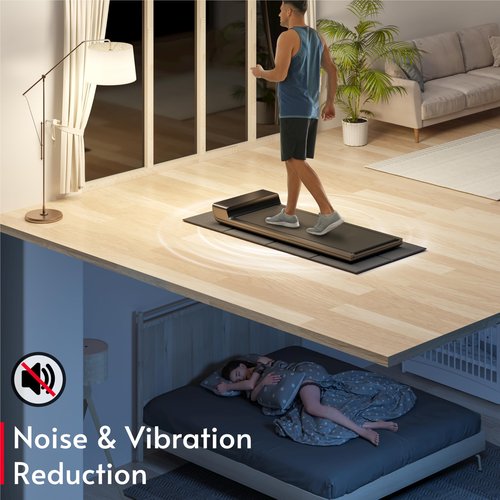 Mat Compatible with Walking Pad (Mat Only),Under Desk Treadmill Mat, Protector for Small Mini Treadmill, for Hardwood Floors, Waterproof & Anti-Slip, 6mm Thick
