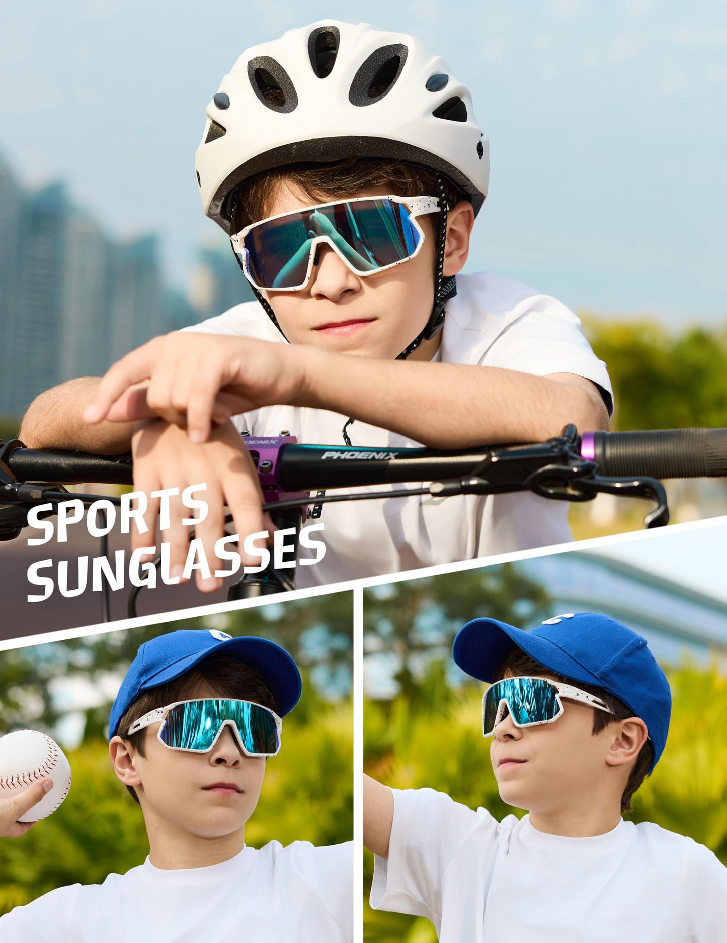 BIRCEN Polarized Baseball Sunglasses for Sports: TR90 Lightweight Running Sunglasses Cycling Glasses for Outdoor