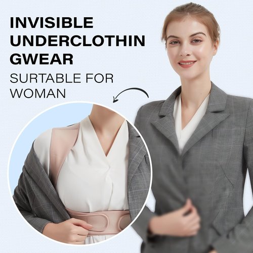 SHAPERKY Posture Corrector for Women and Men: Adjustable & Breathable Upper Back Brace - Posture Support for Sitting Work & Daily Use (Small/Medium)