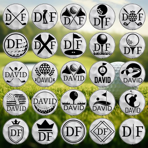 ubjva Golf Ball Stamp Personalized Custom Golf Ball Marker Monogram Golf Accessories for Golfers Dads Husbands