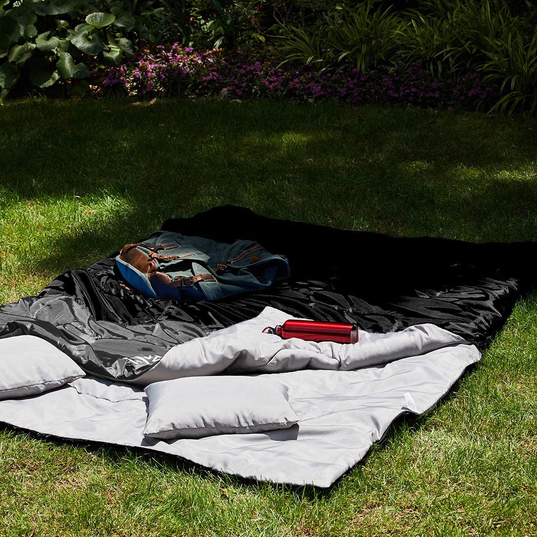 oaskys Double Sleeping Bag for Adults with 2 Pillows - Queen Size XL Waterproof Sleeping Bag for All Season Camping Hiking Backpacking 2 Person Sleeping Bags for Cold Weather & Warm