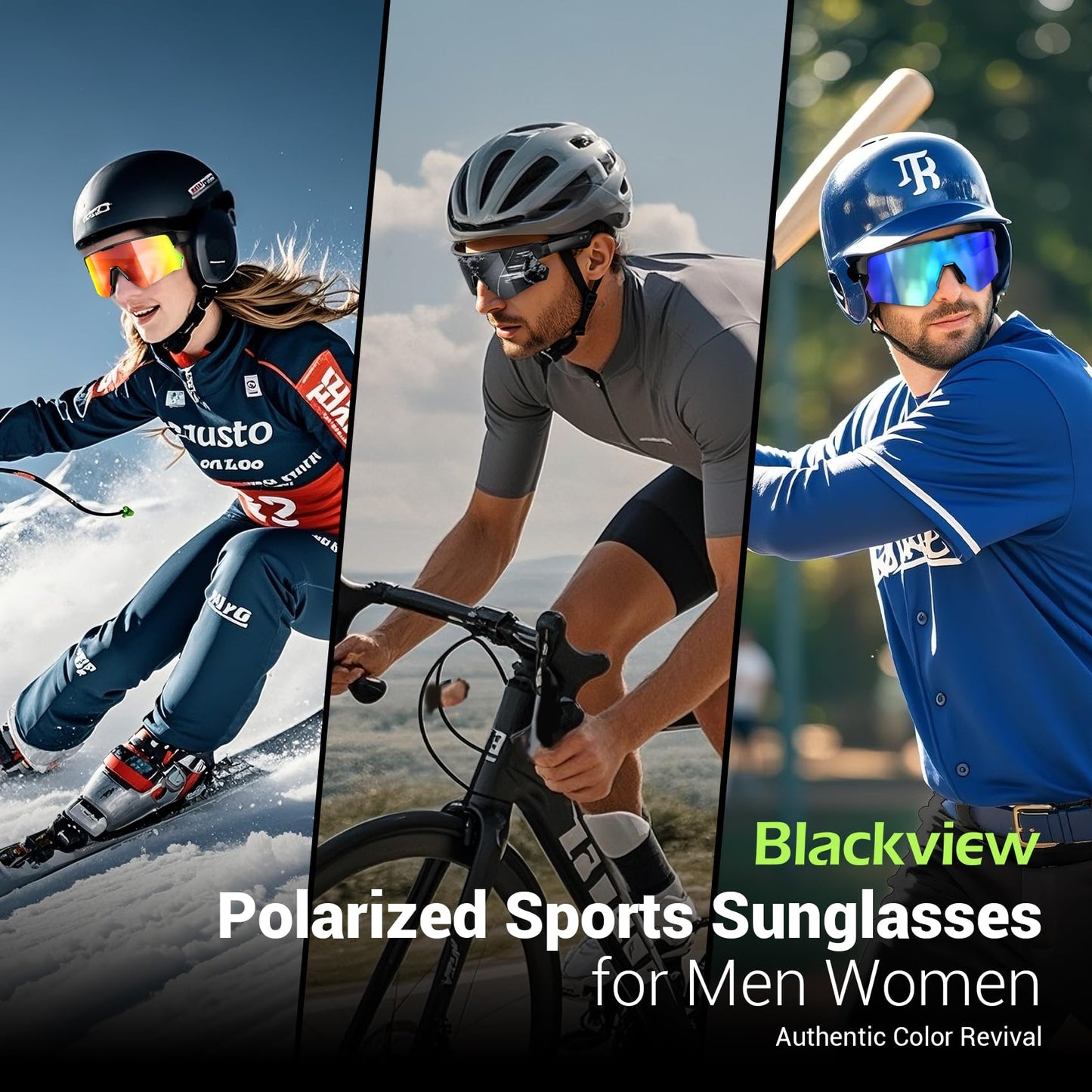 Blackview Polarized Sports Smart Sunglasses for Men and Women, UVProtection, 5.4 Bluetooth Glasses for Cycling Driving