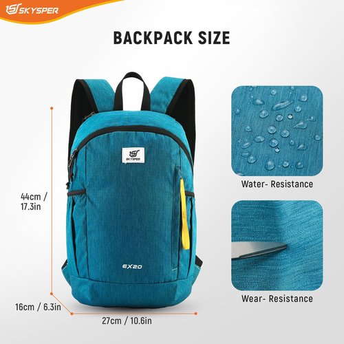SKYSPER 20L Hiking Backpack Lightweight Travel Backpack for Women Men, Hiking Daypack Small Day pack for Travel Camping Sport