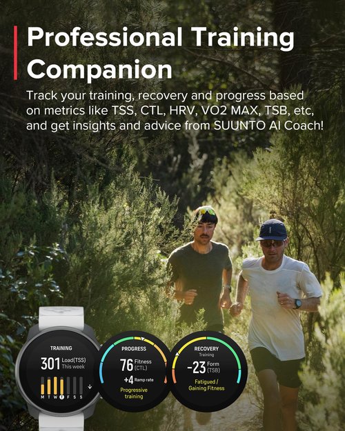 SUUNTO Race S GPS Sports Watch, 1.32" AMOLED Touchscreen w/Crown, 13 Days Battery Life, Training & Sleep Health Tracking, Dual-GNSS, 32GB Global Offline Maps, Lightweight for Running, Ti Canary
