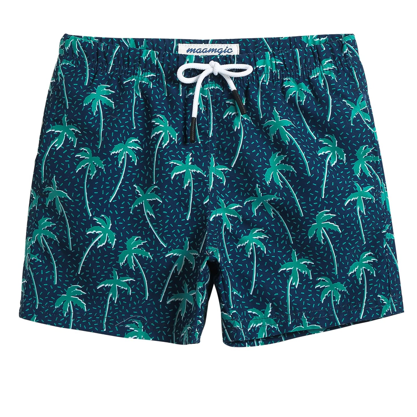 maamgic Boys Swim Trunks Toddler Swim Shorts Little Boys Bathing Suit Swimsuit Toddler Boy Swimwear,Tree-Navy Blue,3 T