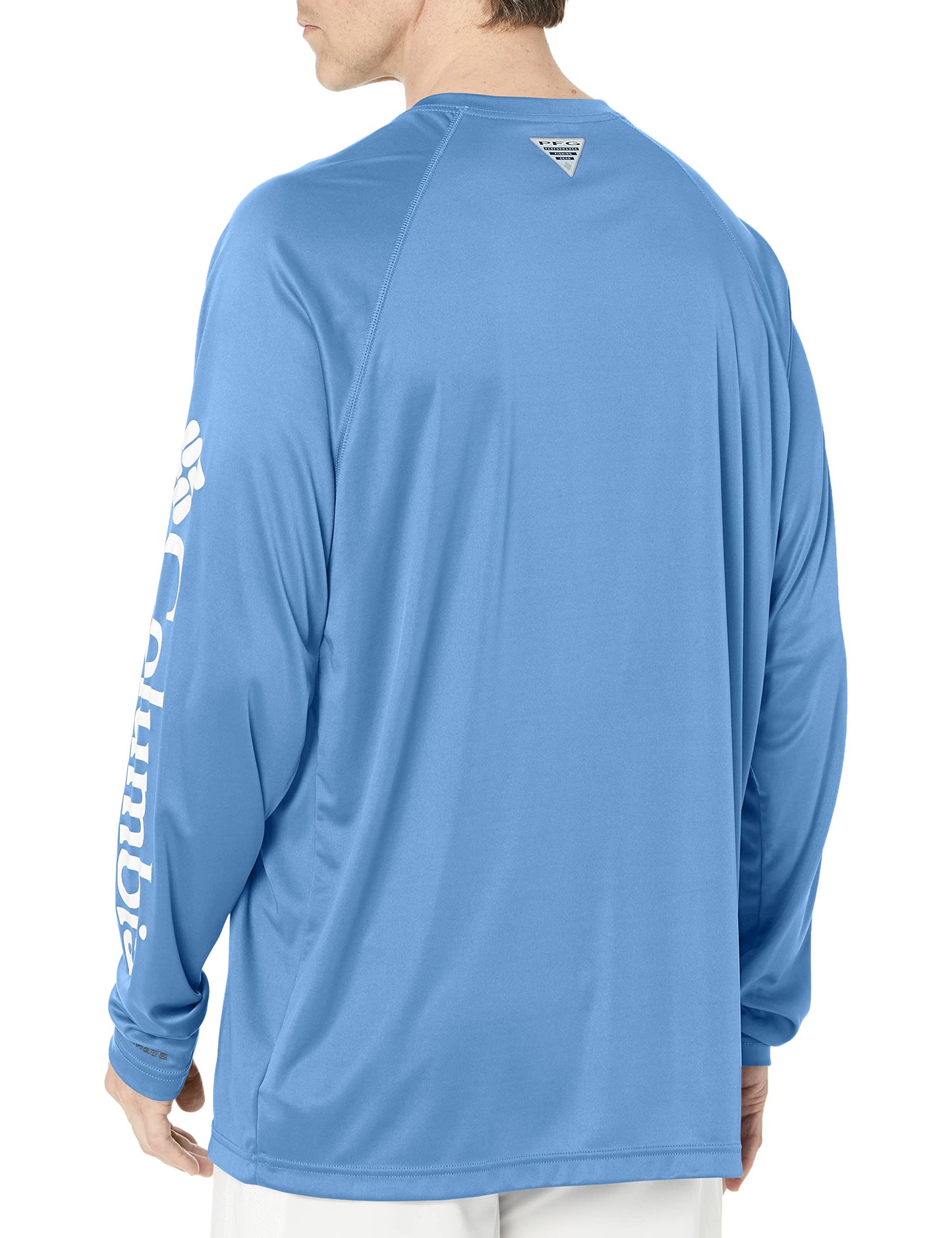 Columbia Men's PFG Terminal Tackle Long Sleeve Fishing Shirt, White Cap/White Logo, 2X Tall