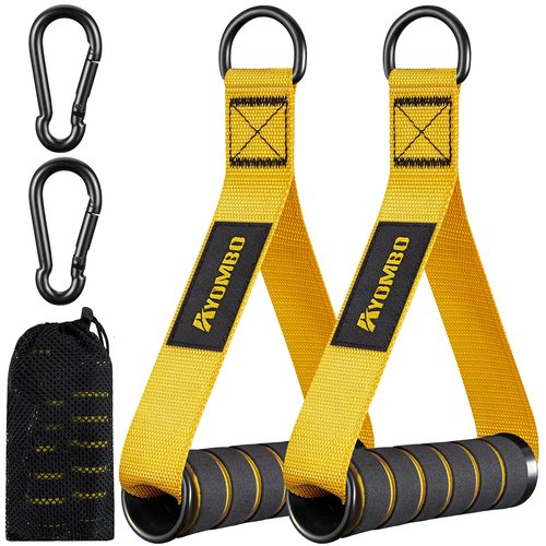 Ayombo Gym Equipment, Cable Attachments for Gym, Home Workout Equipment Machine Grip Attachments, Resistance Bands Handles for Weight Strength Trainer, Gym Heavy Duty Exercise Handle for Men