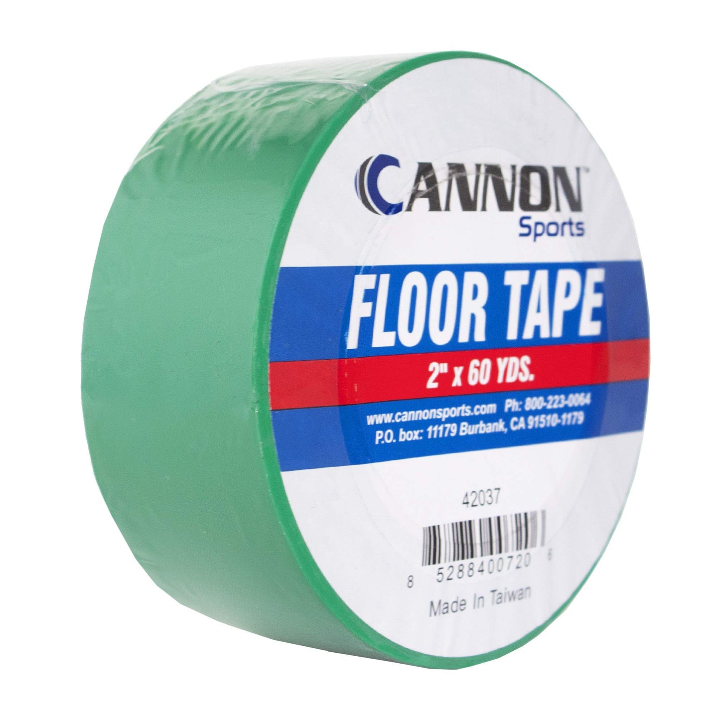 Cannon Sports Heavy Duty Vinyl Floor Marking Tape - 2 Inches x 180 Feet - Tough Floor Tape for Marking, Safety, Pickleball Court Lines - Strong Adhesion on Concrete, Wood & Vinyl Surfaces (Green)