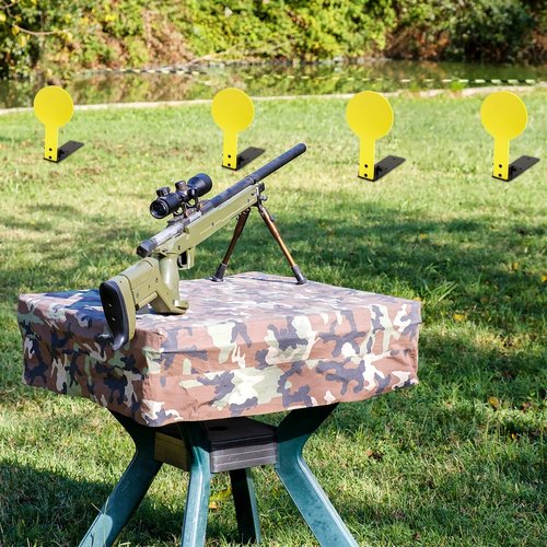 AR500 Gun Metal Shooting Target Popper Steel Shooting Targets Auto Reset Target for Rifle Pistol Airguns Shotgun Archery Slingshot