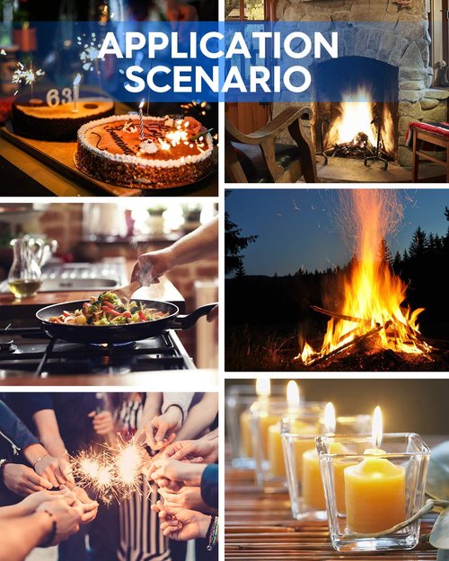 VEHHE Candle Lighter, Electric Rechargeable Arc Lighter with LED Battery Display Long Flexible Neck USB Lighters for Light Candles Gas Stoves Camping Barbecue