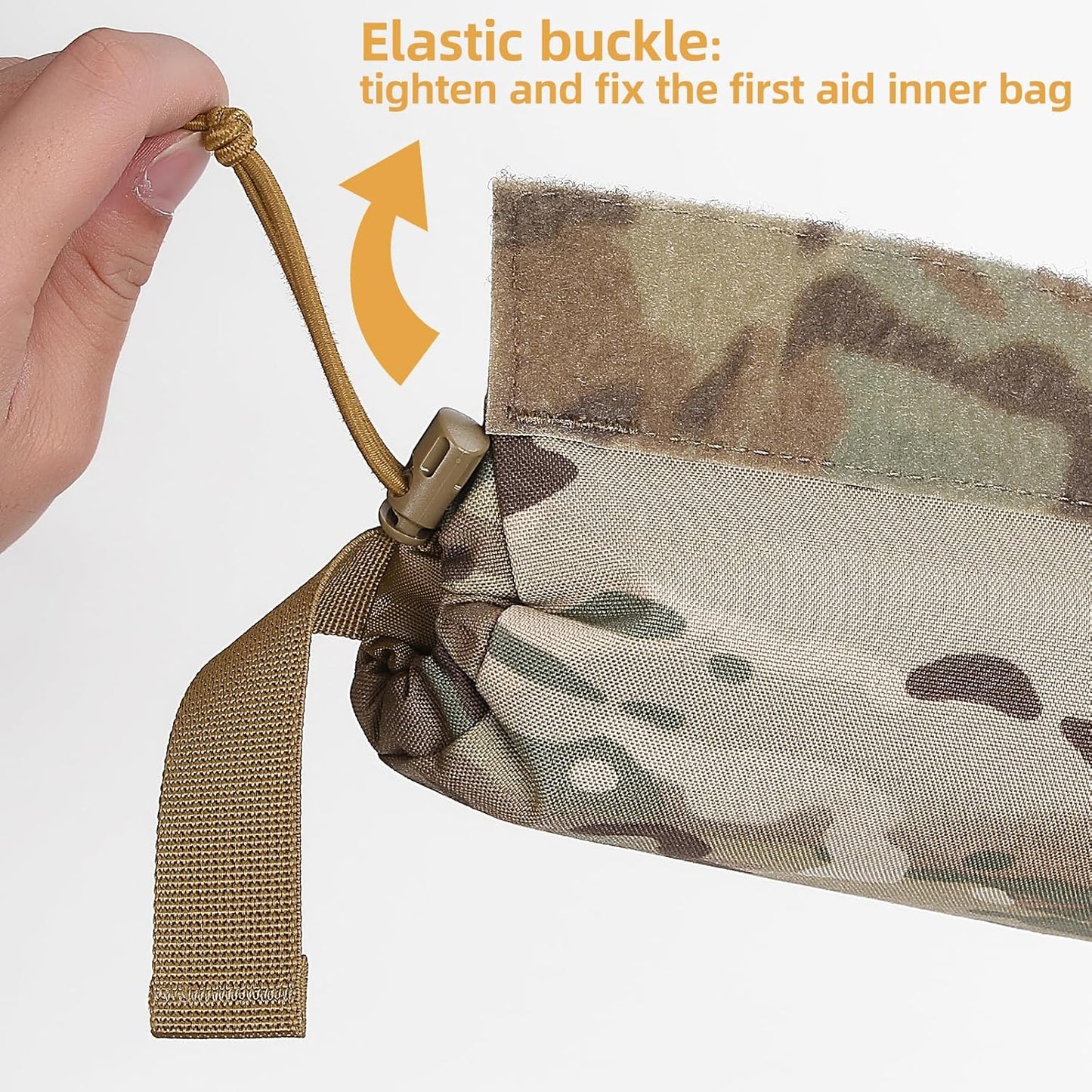 IFAK Micro Trauma Medical Roll-Up Dangler Pouch, First Aid Kit for IFAK Trauma Kit, Plate Carrier Accessory Drop Pouch for Belt, Tactical Vest and Chest Bag