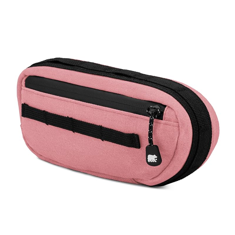 Kitsap Waxed Canvas Frame Bag – Water-Guard Zippers, Dual Compartments, Adjustable Straps (Coral)