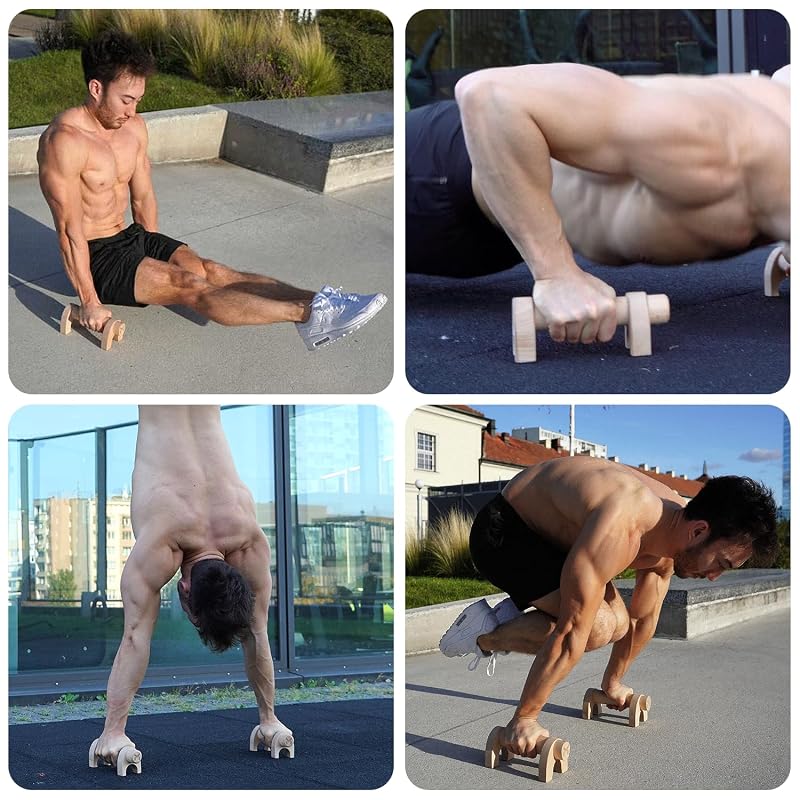 Kensui YinYang Magnetic Wooden Push Up Bars – PRO