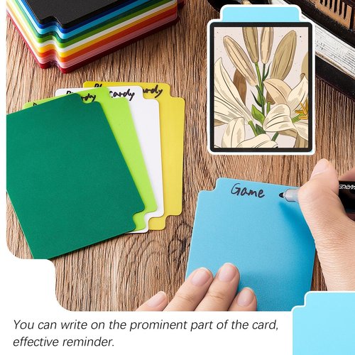 Trading Card Dividers Multicolor Card Page Dividers Frosted Plastic Separator with Tabs for Games Sports, 2.7 x 3.8 Inches(50 Pieces)