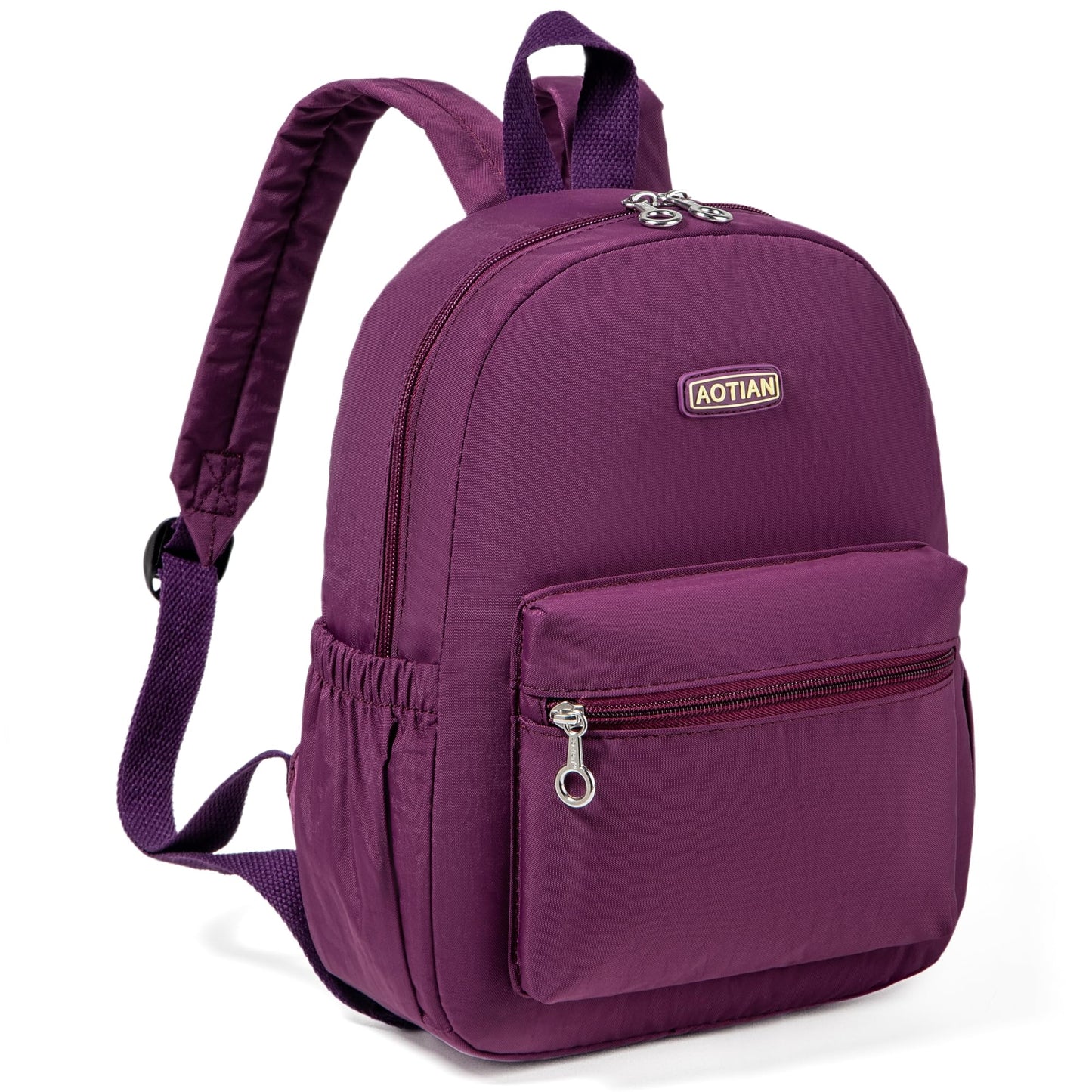 AOTIAN Mini Lightweight 11.8 Inch Backpack Durable Travel Hiking Women and Girls Small Daypack, 7 Liters Purple