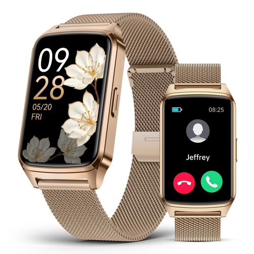 Fitness Tracker Watch for Women Men, Step Counter Compatible with iPhone and Android, IP68 Waterproof, Activity Track with Calorie, Sleep Monitor, 110+ Sports Modes Pedometer Smart Watch Smartwatch
