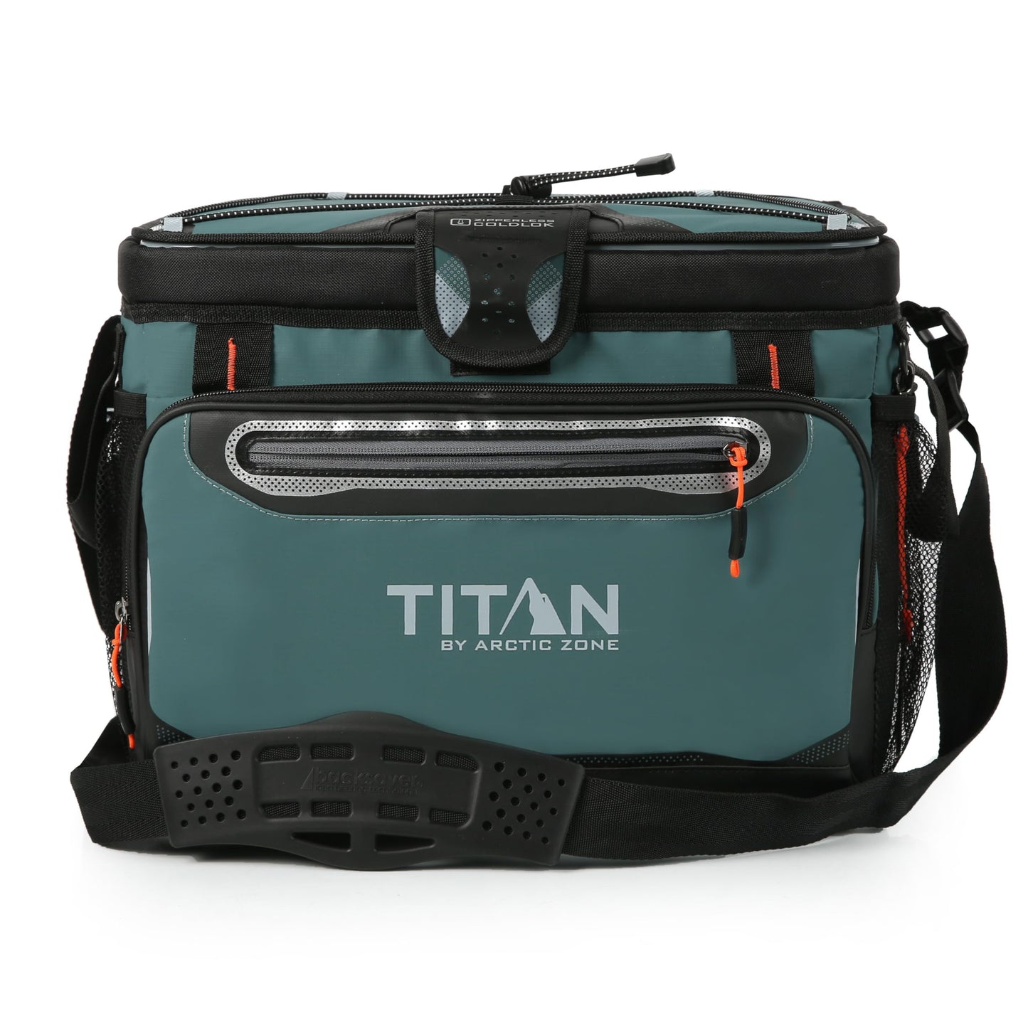 Titan by Arctic Zone Deep Freeze Cooler - 30 Can Zipperless Hardbody Cooler with Deep Freeze Insulation, HardBody Liner, and SmartShelf - Citrus Green