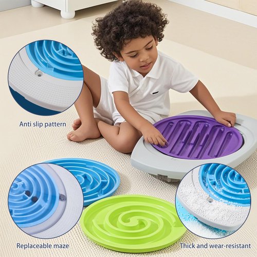 Sttlejura Maze Balance Board Game, Sensory Training Board with Non-Slip Surface & 3 Replacement Maze Board, Durable Board for Early Education & Skill Development Max Load 165 Lbs