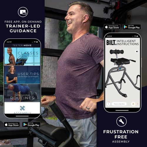 Teeter DEX Inversion & Core Training System-Multi-Functional Decompression Roman Chair Hyperextension for Ab, Back, & Core Strength; Commercial-Grade 350lb Rated Home Exercise (DEX II Commercial)