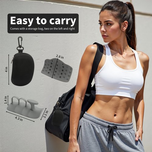 lezecur 1 Pairs Weight Lifting Grips for Men/Women - Anti-Slip Rubber Gym Grips for Deadlifts, Pull-Ups, Dumbbell, Barbell - Palm Protection Workout Gloves for Bodybuilding, Crossfit (Grey)