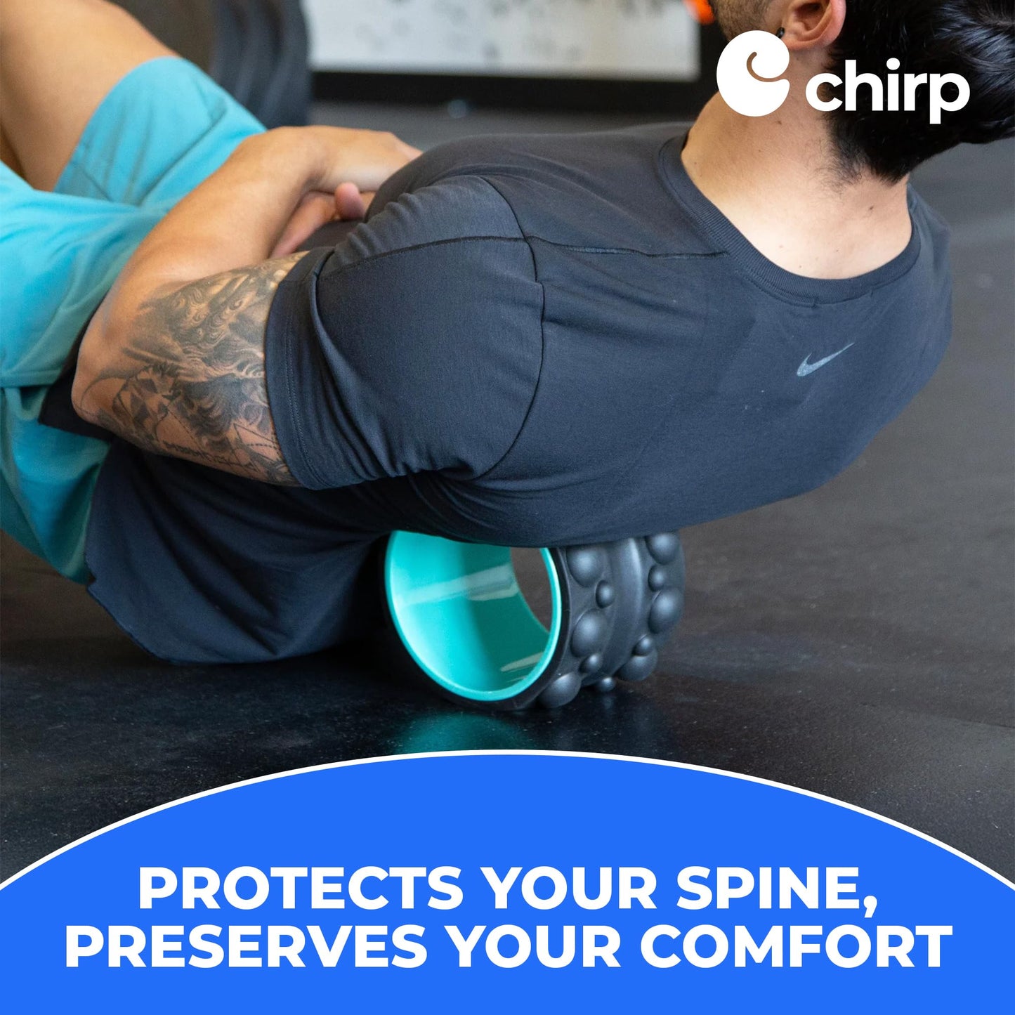 Chirp Wheel XR 3-Pack Foam Roller Set, Back & Neck Pain, 10/6/4" Mint
