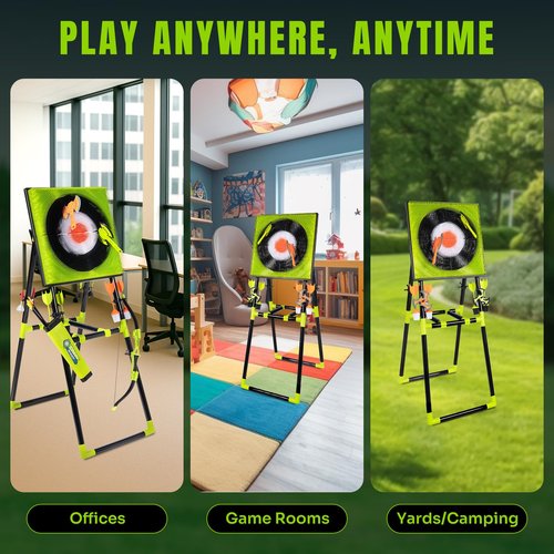 SPOYNAL 5 in 1 Axe Throwing Bristle Target for Backyard, Axe Throw & Lawn Dart Target Sets for Team Battles with 4 Axes 4 Stars 4 Darts 4 Lawn Darts 6 Arrows Indoor/Outdoor Games Competition-Ready Set