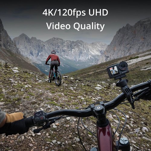 DJI Osmo Action 4 Standard Combo with 50 Piece Accessory Kit + 2 Extra Batteries + 64GB Card, 4K/120fps Waterproof Action Camera with a 1/1.3-Inch Sensor, Long-Lasting 160 Mins, Outdoor Camera