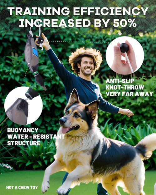 gardmate Dog Bumper for Water Retrieving - 2PCS Bionic Duck Dog Training Dummy with Floating and Tear - Hunting Dog Toy - Durable Bite-Resistant Toy for Hound Training(Duck)