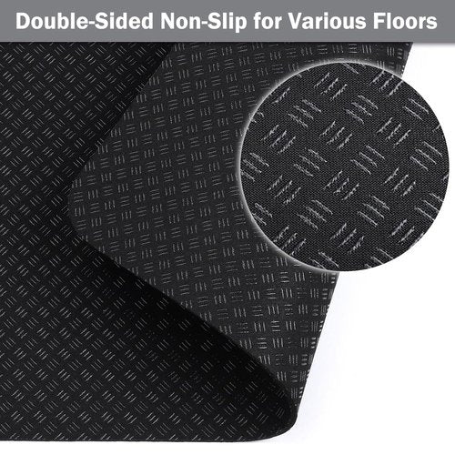 Double-Sided Non-Slip Workout Mat for Ellipse Machine Leg Exerciser Thick Exercise Mat for Under Desk Elliptical Treadmill Mat Home Floor Protection Gym