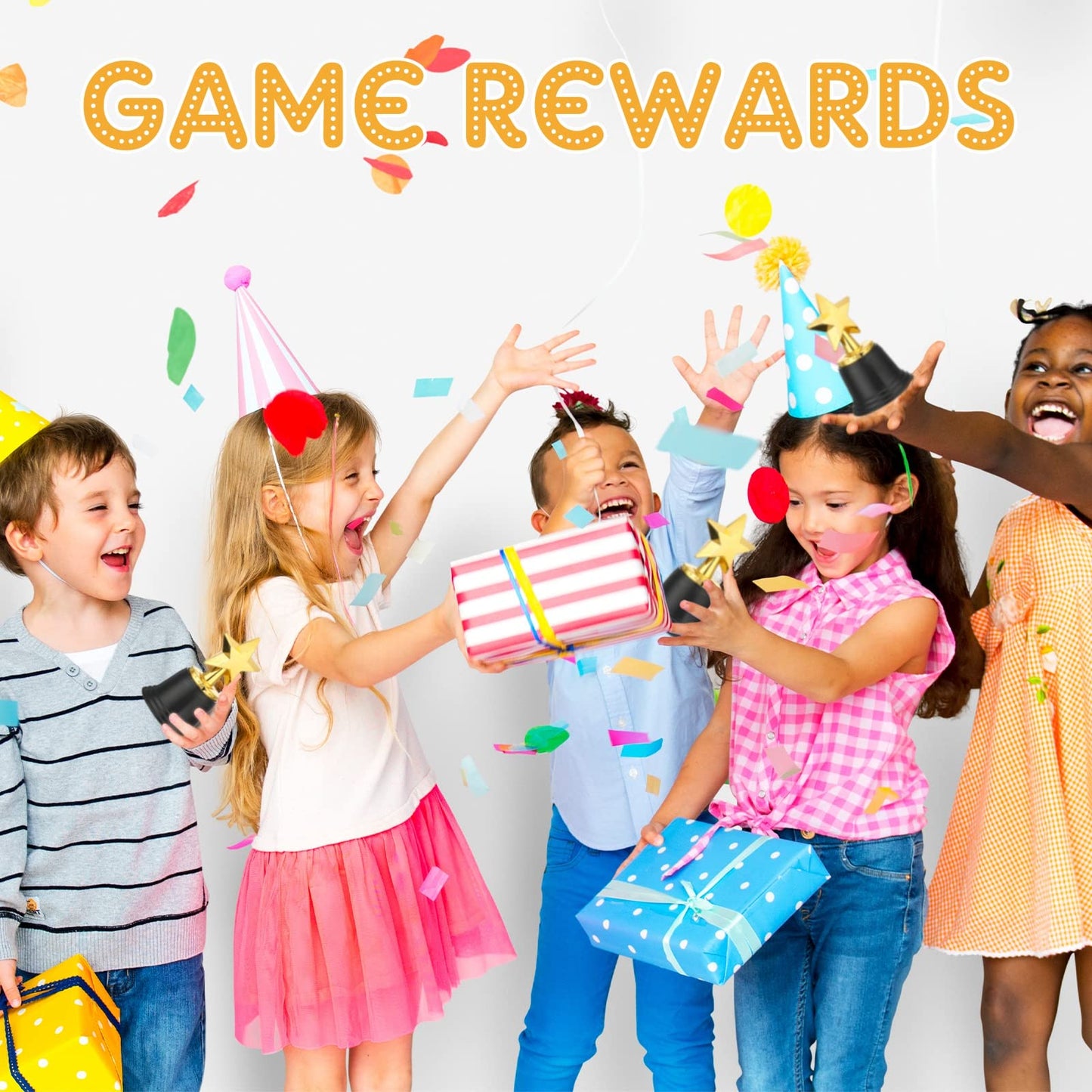 Jerify 36 Pcs Mini Star Trophy Awards Bulk 4.7 Inch Gold Trophy Awards Plastic Cup for Party Favors Soccer Football Winning Prize Competitions Carnival Rewards