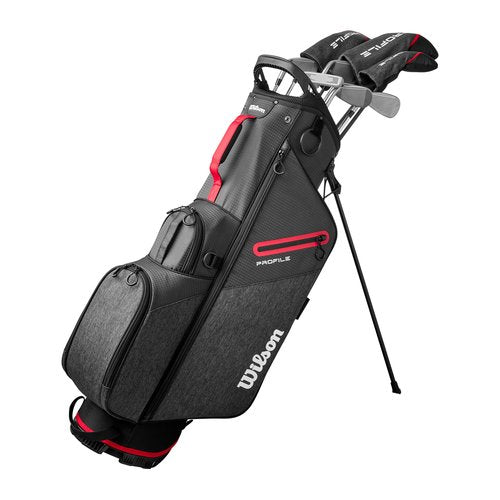 Wilson Men's Profile Complete Golf Set with Stand Bag - Left Hand, Regular, Red/Black/Silver