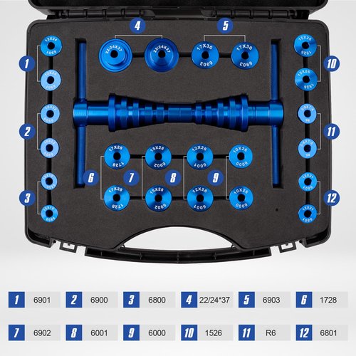 Devvicoo 25PCS Bicycle Bearing Press Kit for Wheel Hub, Soft Tail Frame Pivot Point Installation with Bushing Tool