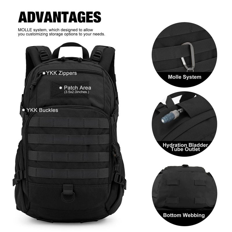 Mardingtop 25L Hiking Backpack,Lightweight Molle Tactical Backpack for Running,Hiking,Cycling,Motorcycle